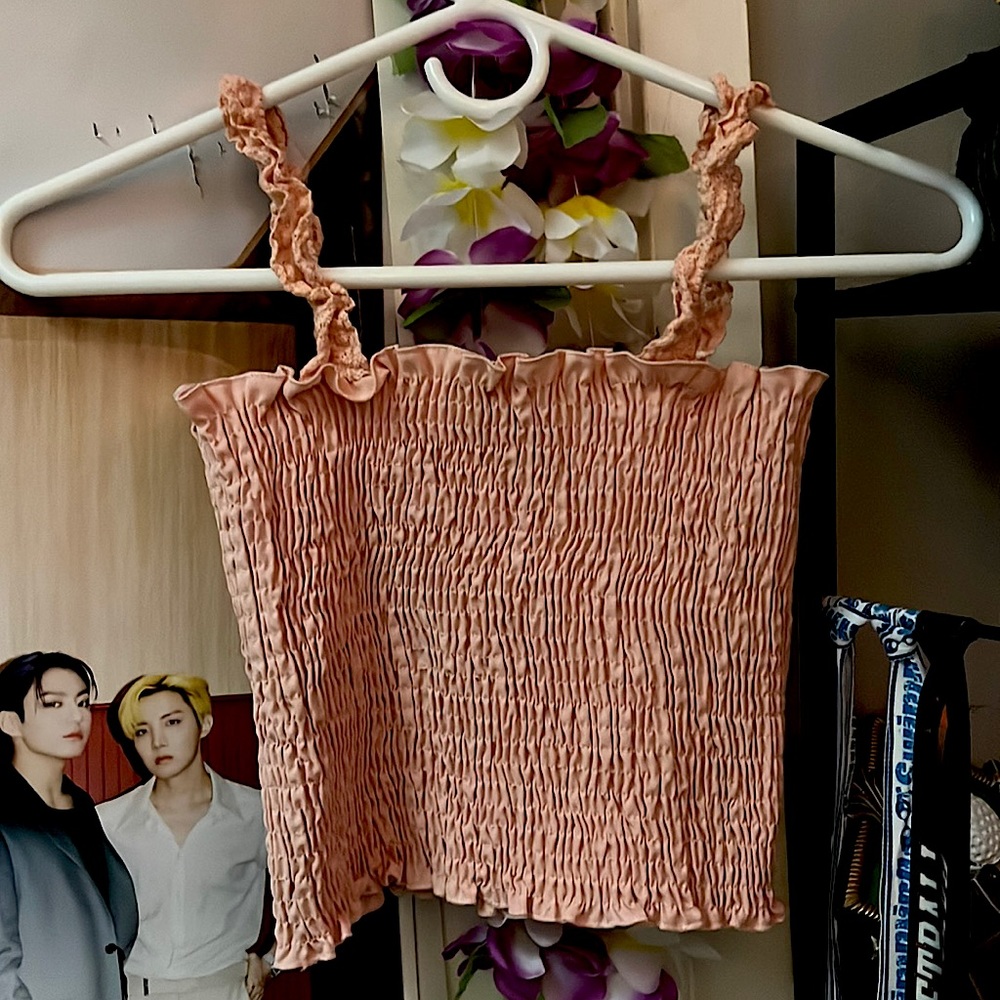 SHEIN Large Ruffled Baby Pink Tube Top w/Straps